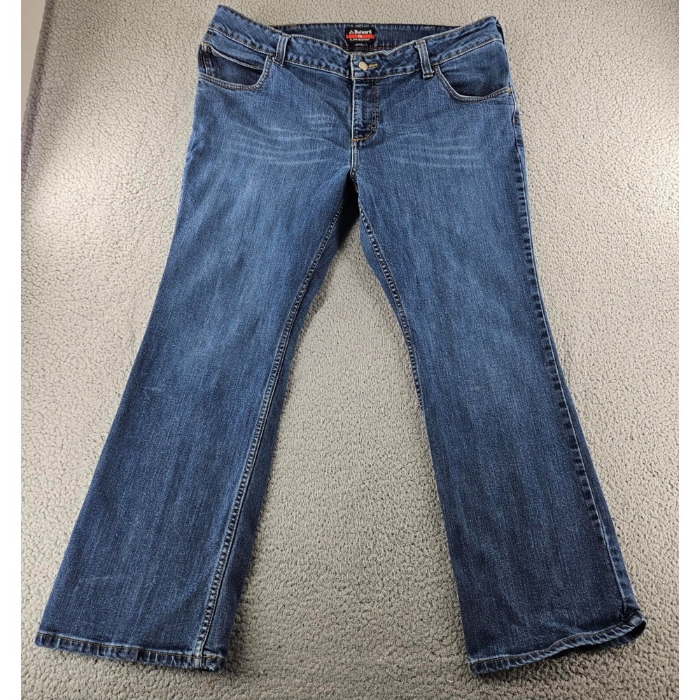 Bulwark FR Flame Resistant Jeans Womens 20 Blue Cotton Work Pants Utility